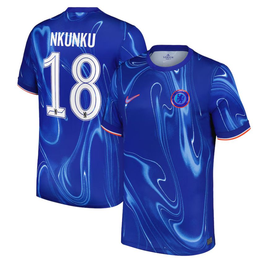 Maillot Chelsea Domicile 2024 2025 Nkunku Foot Soccer Pro