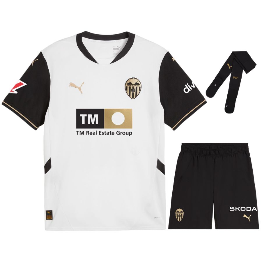 FC Valencia Home Children's Kit Jersey 2024 2025 Black | Foot Soccer Pro