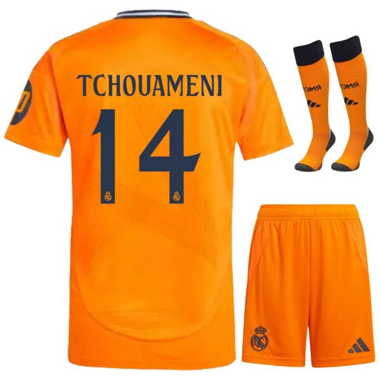 Maillot Kit Enfant Real Madrid Exterieur 2024 2025 Tchouaméni