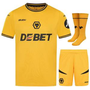 Maillot Kit Enfant Wolverhampton Domicile 2024 2025 Gold