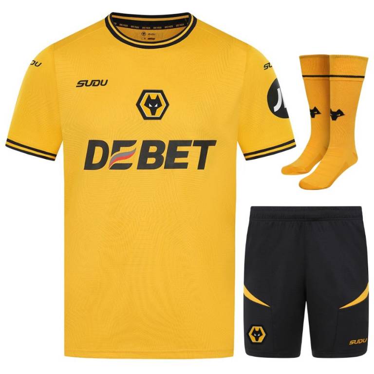 Maillot Kit Enfant Wolverhampton Domicile 2024 2025 Noir