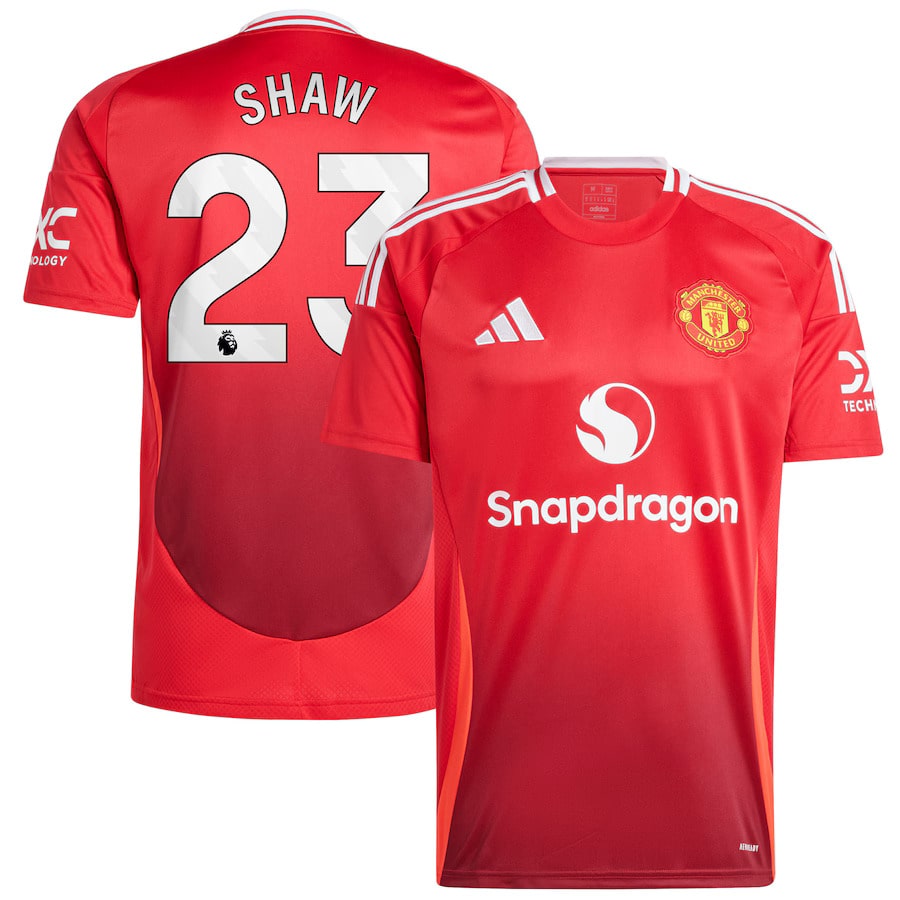 Manchester United Home Jersey 2024 2025 Shaw Maillot Manchester United Domicile 2024 2025 Shaw