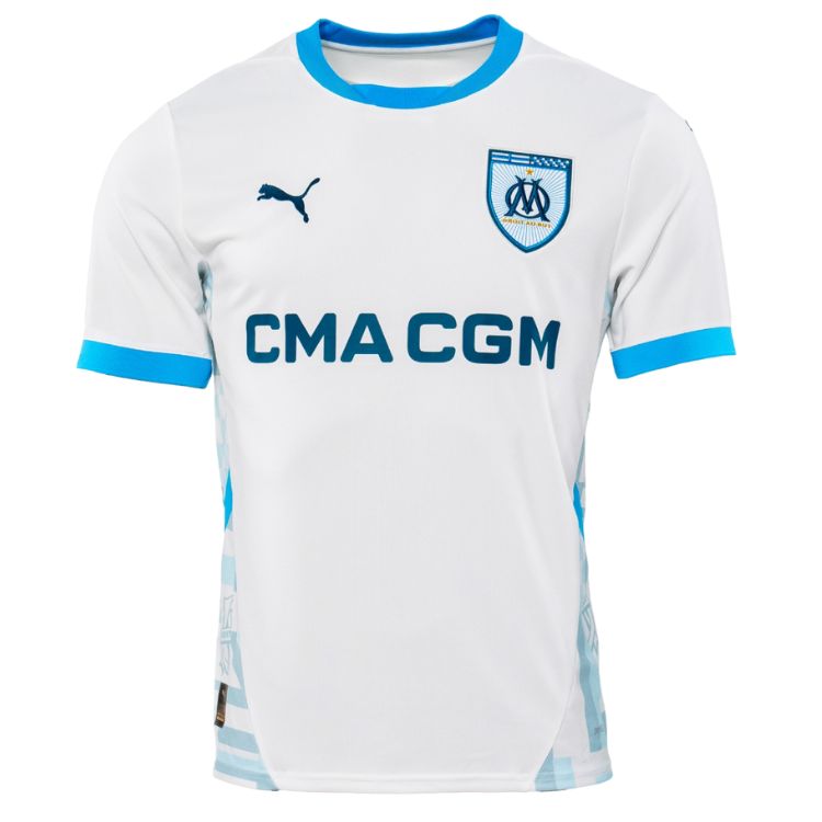 OM Home Jersey 2024 2025 Balerdi Foot Soccer Pro   Maillot OM Domicile 2024 2025 Face 