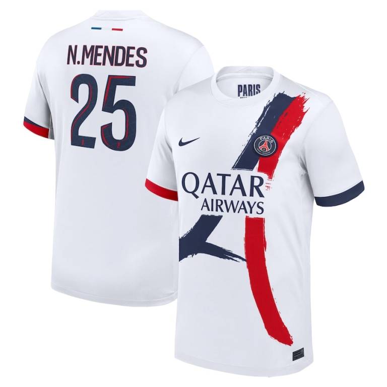 Maillot PSG Exterieur 2024 2025 Nuno Mendes