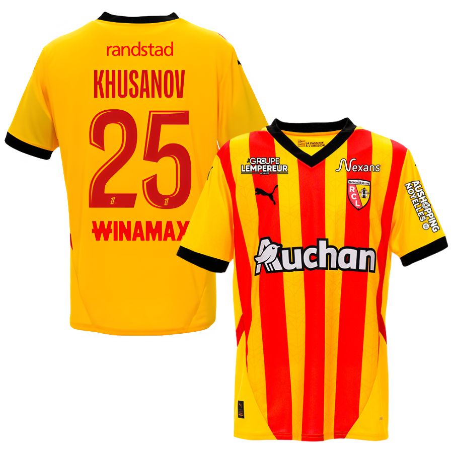 RC Lens Home Jersey 2024 2025 Khusanov | Foot Soccer Pro