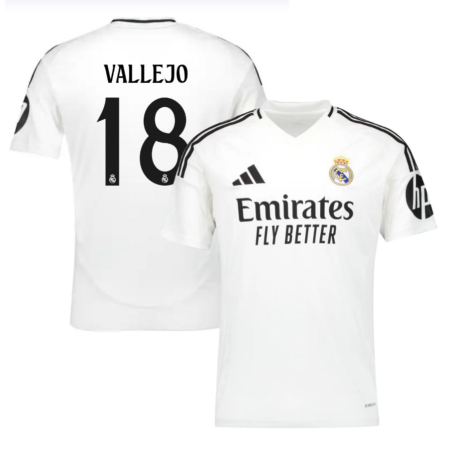 Real Madrid Jersey 2024 2025 Home Vallejo | Foot Soccer Pro