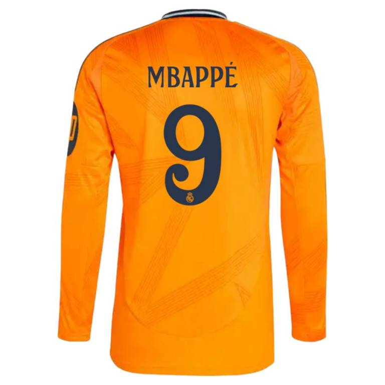 Maillot Real Madrid 2024 2025 Mbappe Manches Longues Exterieur 2