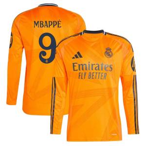 Maillot Real Madrid 2024 2025 Mbappe Manches Longues Exterieur