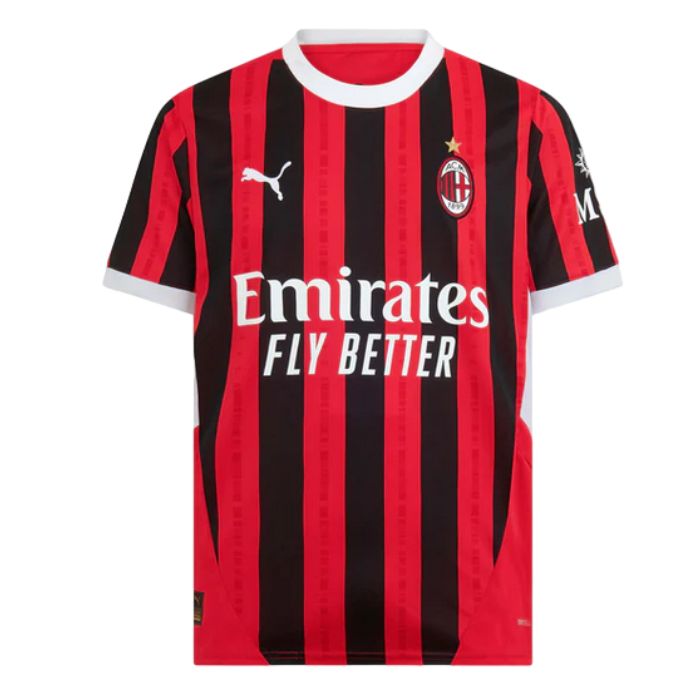 AC Milan Home Jersey 2024 2025 Pulisic Foot Soccer Pro