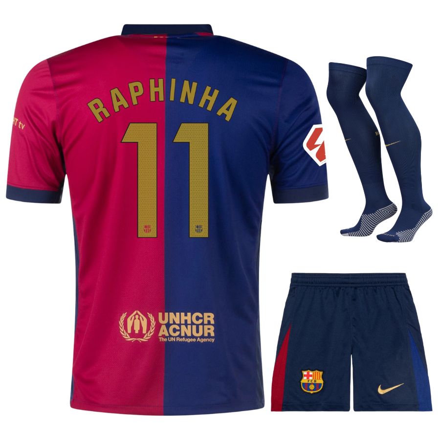 Barca 2024 2025 Home Raphinha Children's Kit Jersey | Foot Soccer Pro