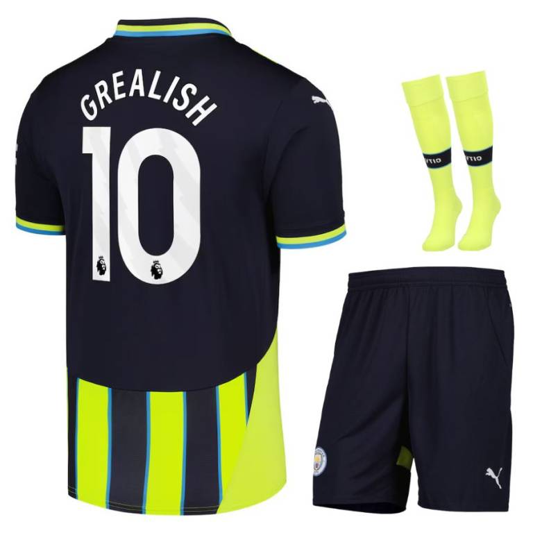 Maillot Kit Enfant Manchester City Exterieur 2024 2025 Grealish