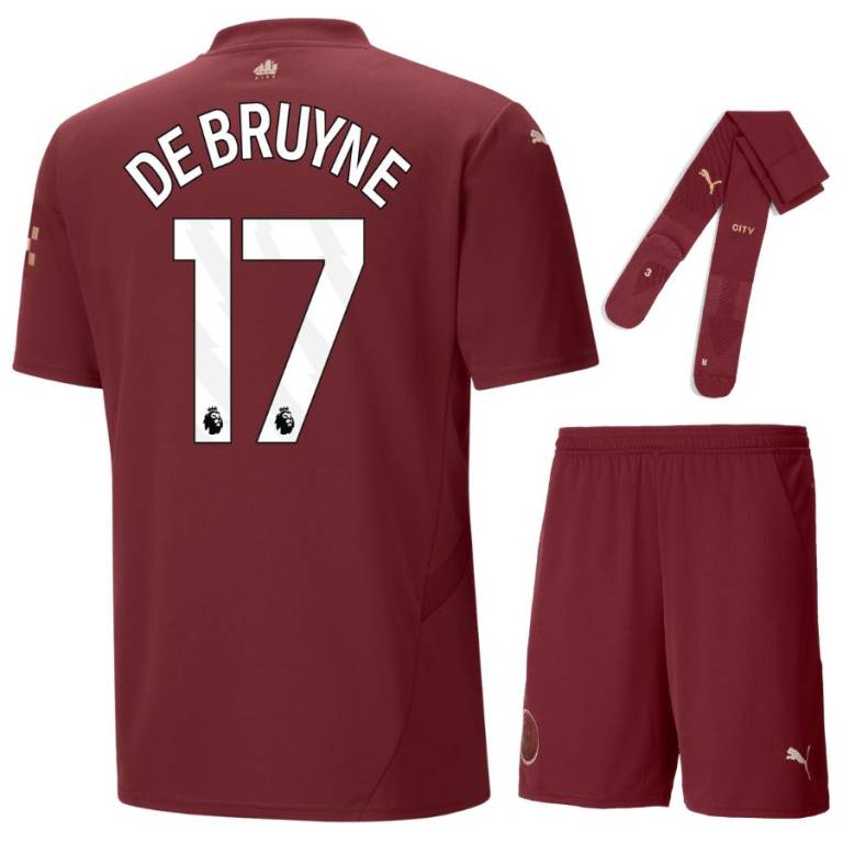 Maillot Kit Enfant Manchester City Third 2024 2025 De Bruyne