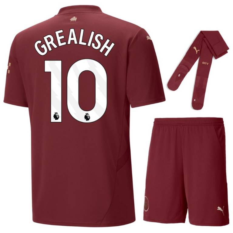 Maillot Kit Enfant Manchester City Third 2024 2025 Grealish