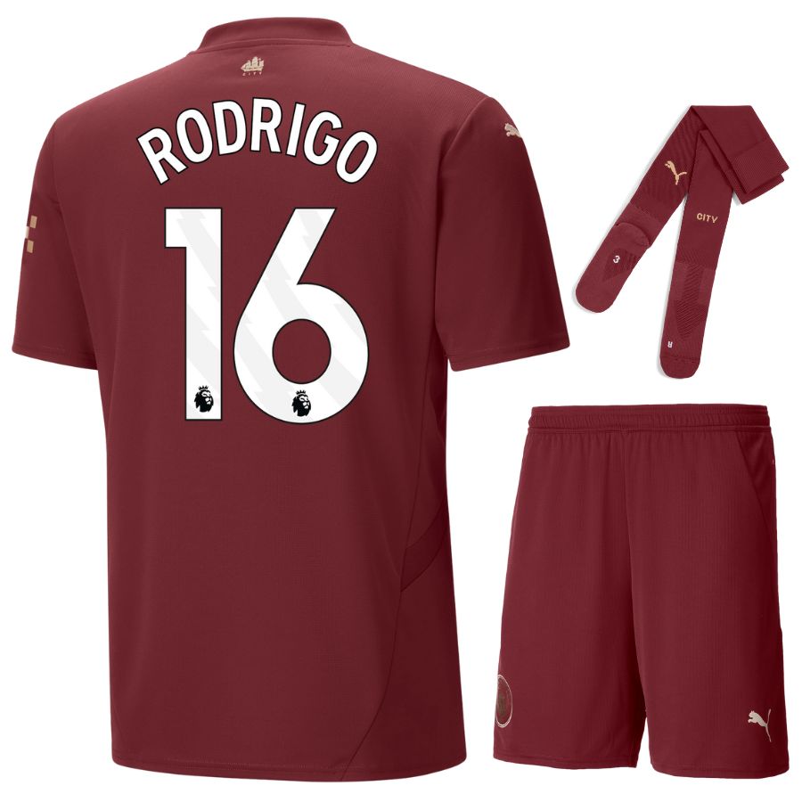 Maillot Kit Enfant Manchester City Third 2024 2025 Rodrigo