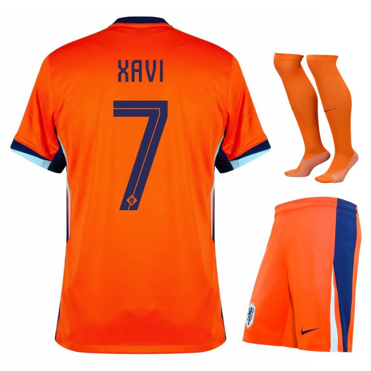 Maillot Kit Enfant Pays Bas Domicile 2024 2025 Xavi