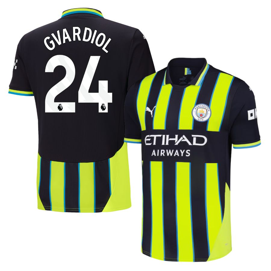 Maillot Manchester City Exterieur 2024 2025 Gvardiol Foot Soccer Pro