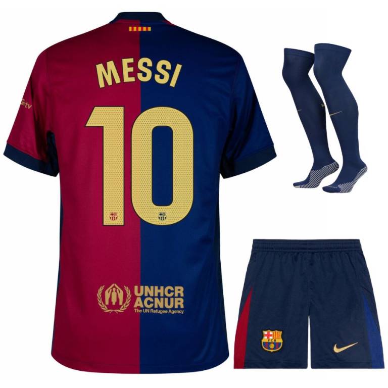 Maillot Kit Enfant Barca 2024 2025 Domicile Messi