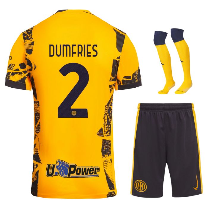 Maillot Kit Enfant Inter Milan Third 2024 2025 Dumfries