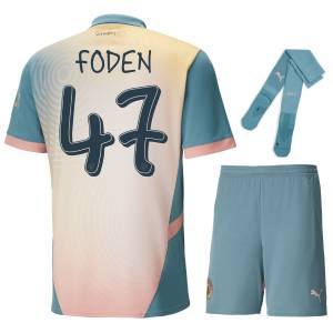 Maillot Kit Enfant Manchester City Fourth 2024 2025 Foden