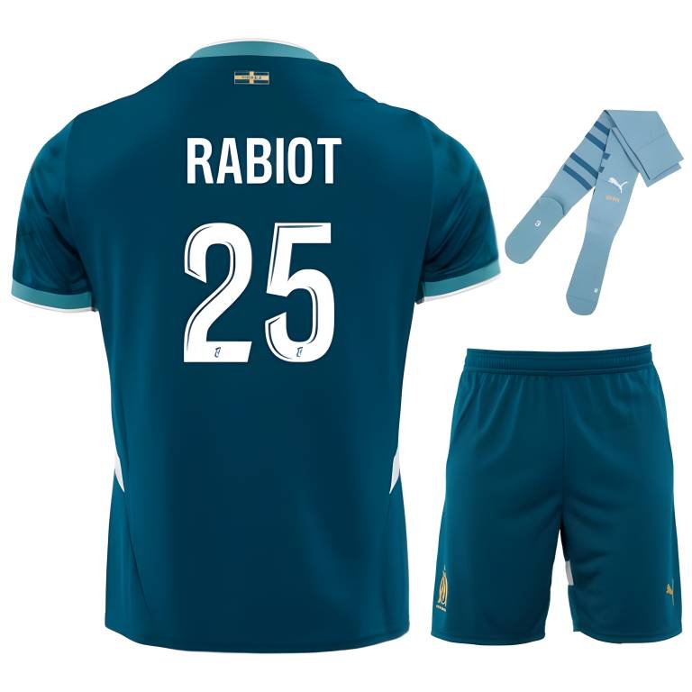 Maillot Kit Enfant OM Exterieur 2024 2025 Rabiot