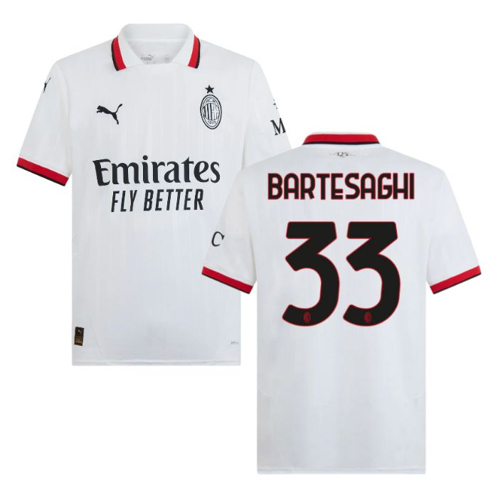 Maillot Milan AC Exterieur 2024 2025 Bartesaghi