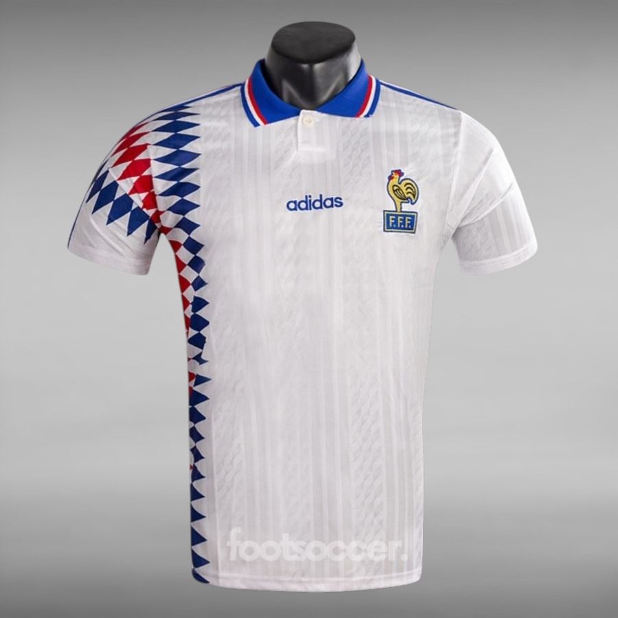 Maillot France 1994 Extérieur Retro Vintage (1) Maillot France 1994 Extérieur Retro Vintage (1)