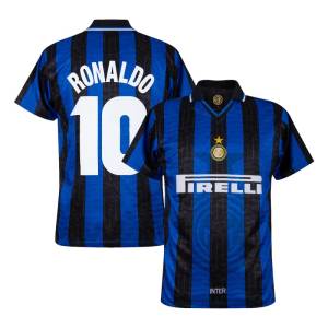 Maillot Retro Vintage Inter Milan Domicile 1997 1998 Ronaldo