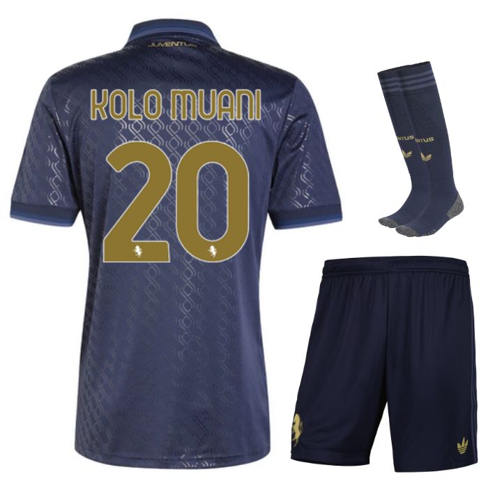 Maillot Kit Enfant Juventus Third 2024 2025 Kolo Muani