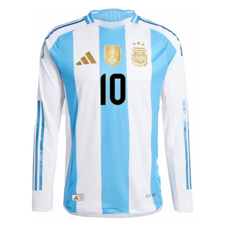 Maillot Argentine Domicile 2024 2025 Messi Manches Longues 2