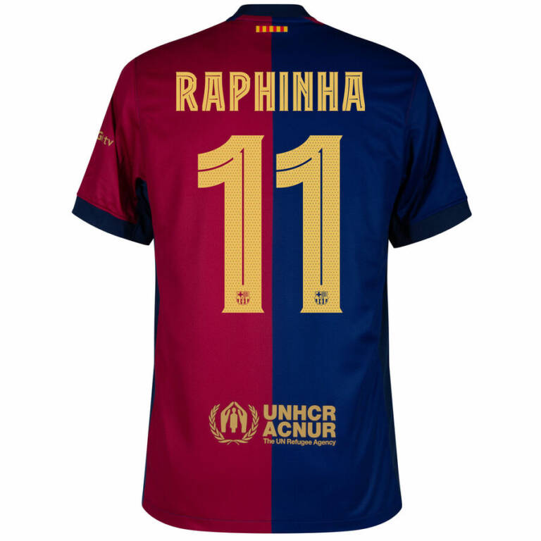 Maillot Barca Domicile 2024 2025 Raphinha New Sponsor 2