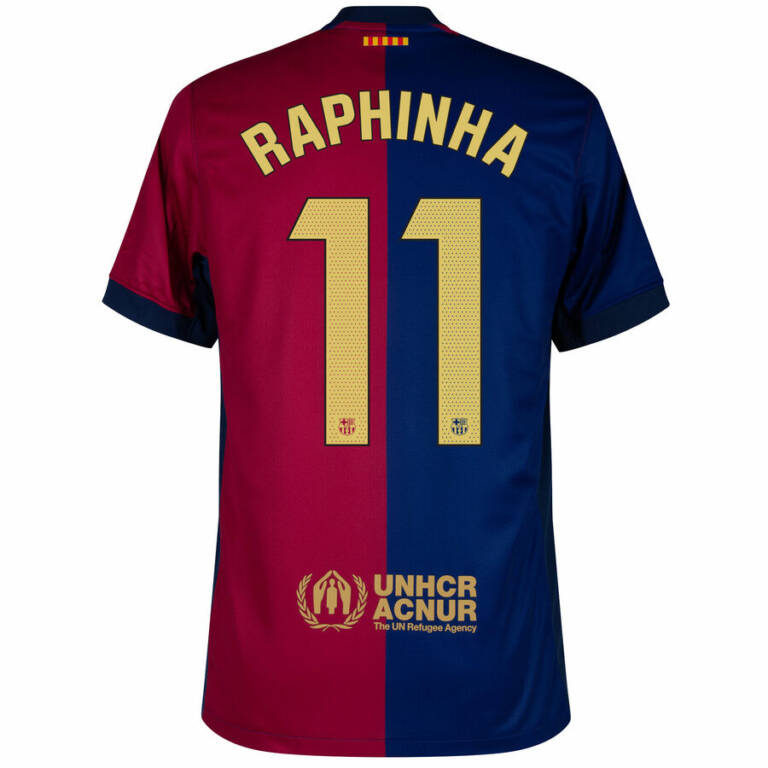 Maillot Enfant Barca Domicile 2024 2025 Raphinha New Sponsor 2