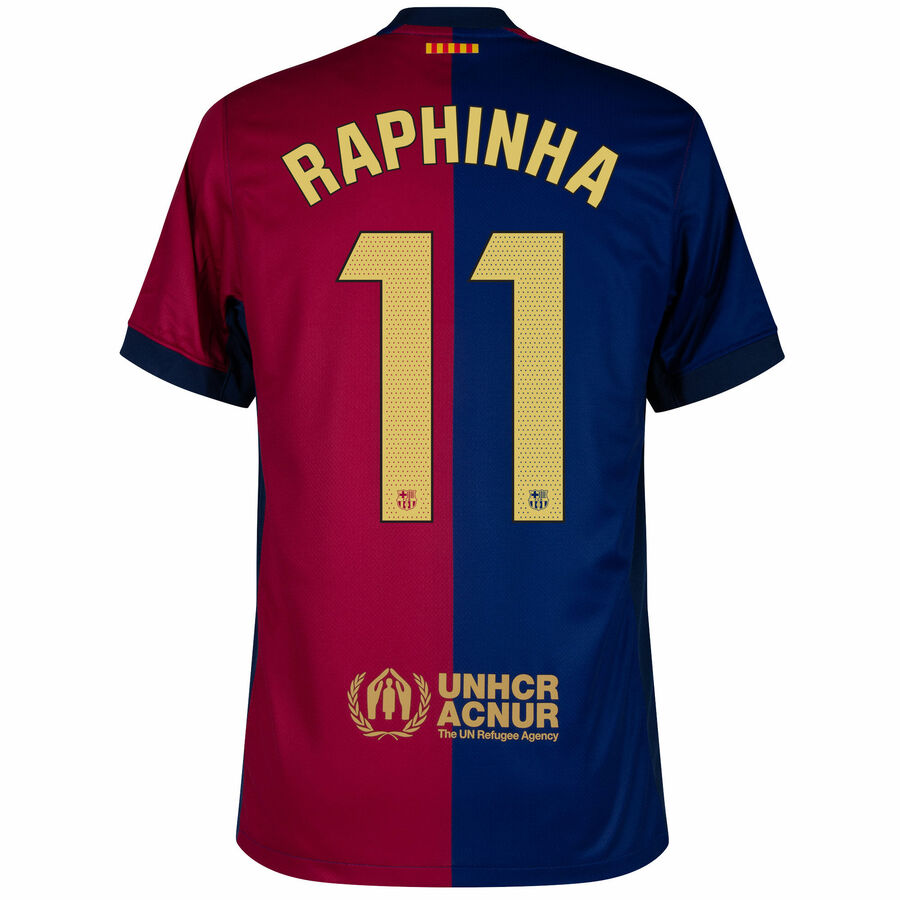 Maillot Enfant Barca Domicile 2024 2025 Raphinha New Sponsor 2