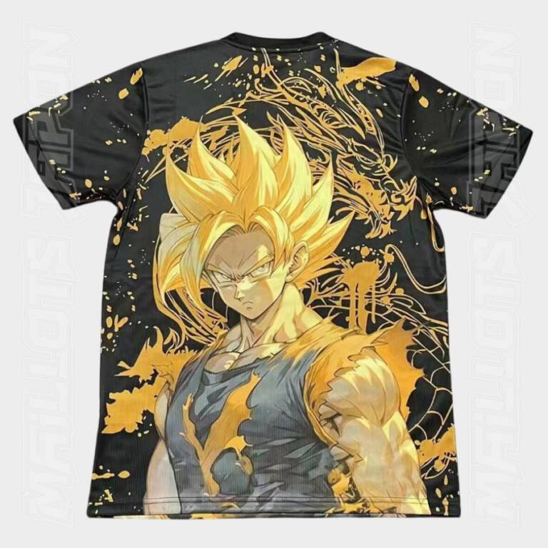Maillot Japon Dragon Ball Goku Super Saiyan Noir Gold (2)