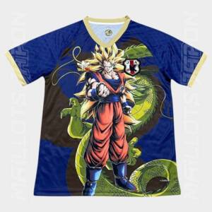 Maillot Japon Dragon Ball Goku Super Saiyan Shenron Bleu
