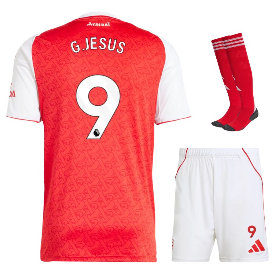 Maillot Kit Enfant Domicile Arsenal 2025 2026 Jesus (1)