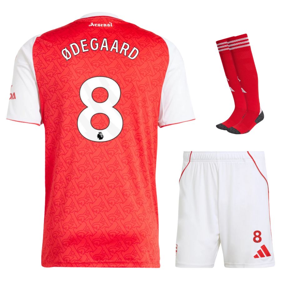 Maillot Kit Enfant Domicile Arsenal 2025 2026 Odegaard (1)
