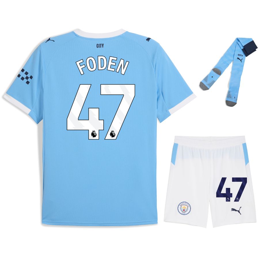 Maillot Kit Enfant Manchester City Domicile 2025 2026 Foden (1)