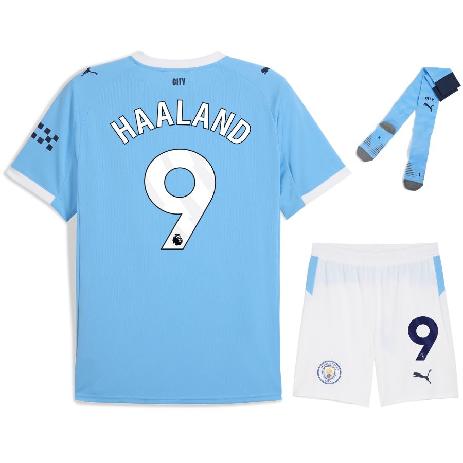 Maillot Kit Enfant Manchester City Domicile 2025 2026 Haaland (1)