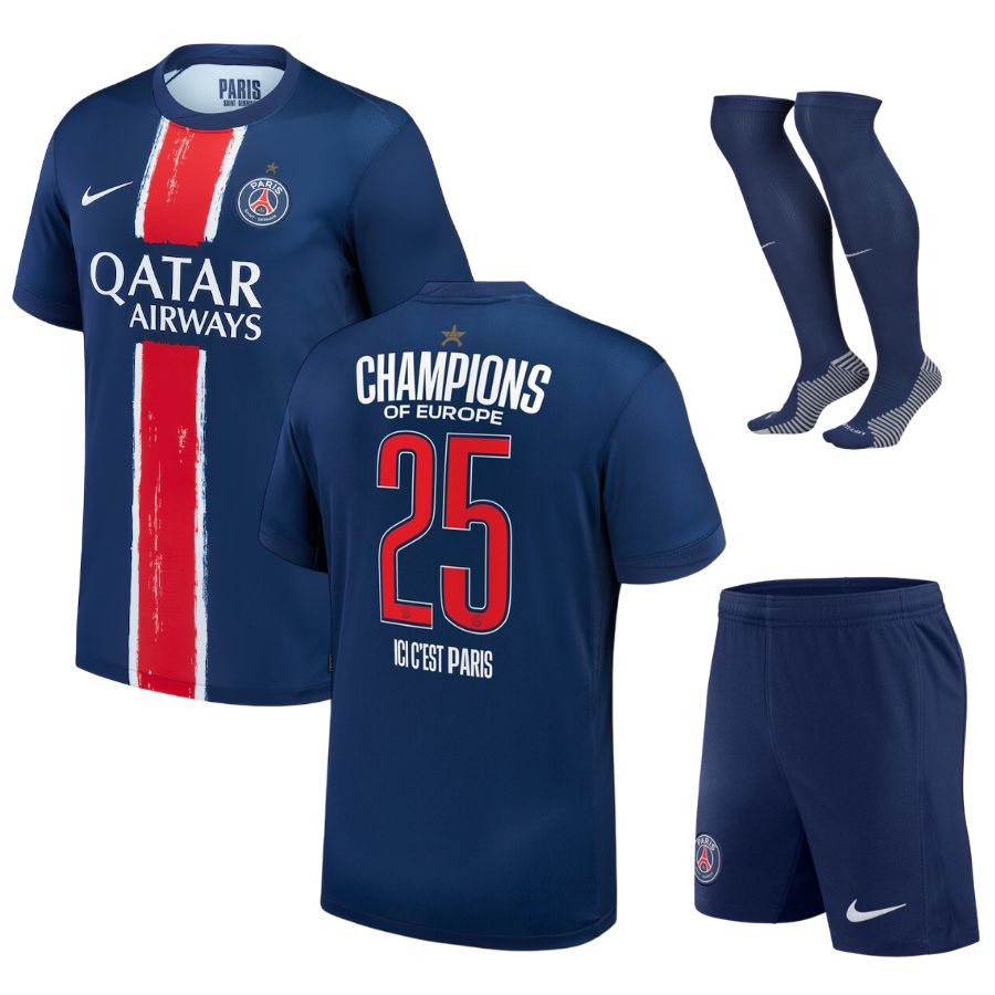 Maillot Kit Enfant PSG Champions D’Europe 2025 1 Etoile