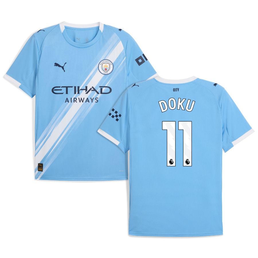 Maillot Manchester City Domicile 2025 2026 Doku (1)