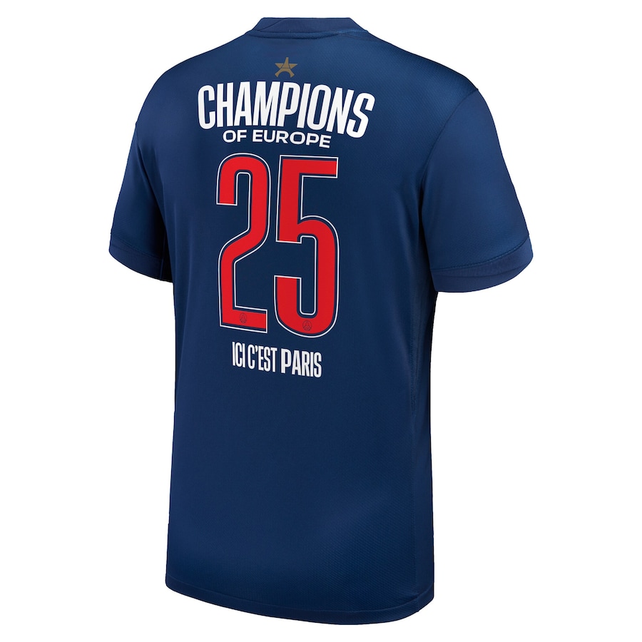 Maillot PSG Champions D’Europe 2025 1 Etoile – Retrouvez et commandez le maillot du PSG Vainqueur de Ligue des Champions sur Foot Soccer Pro (1)