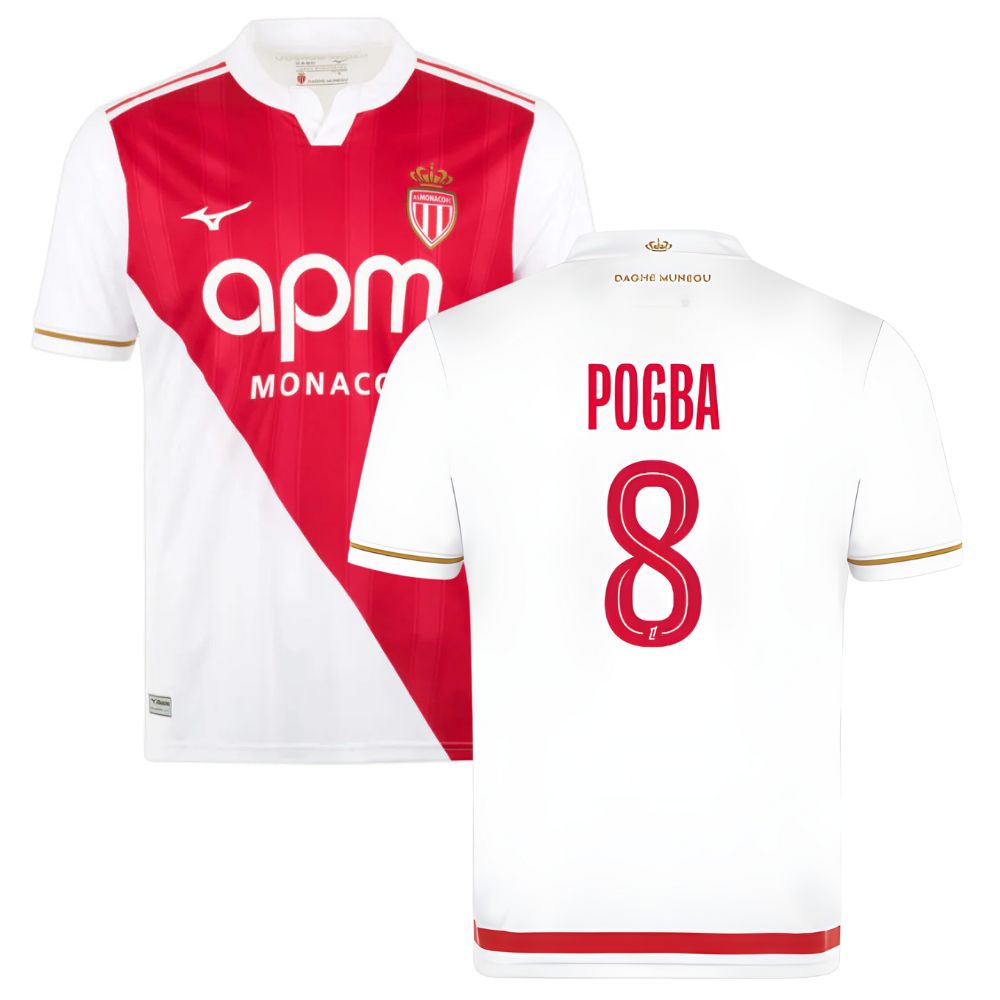 Maillot AS Monaco Domicile 2025 2026 Paul Pogba (1)