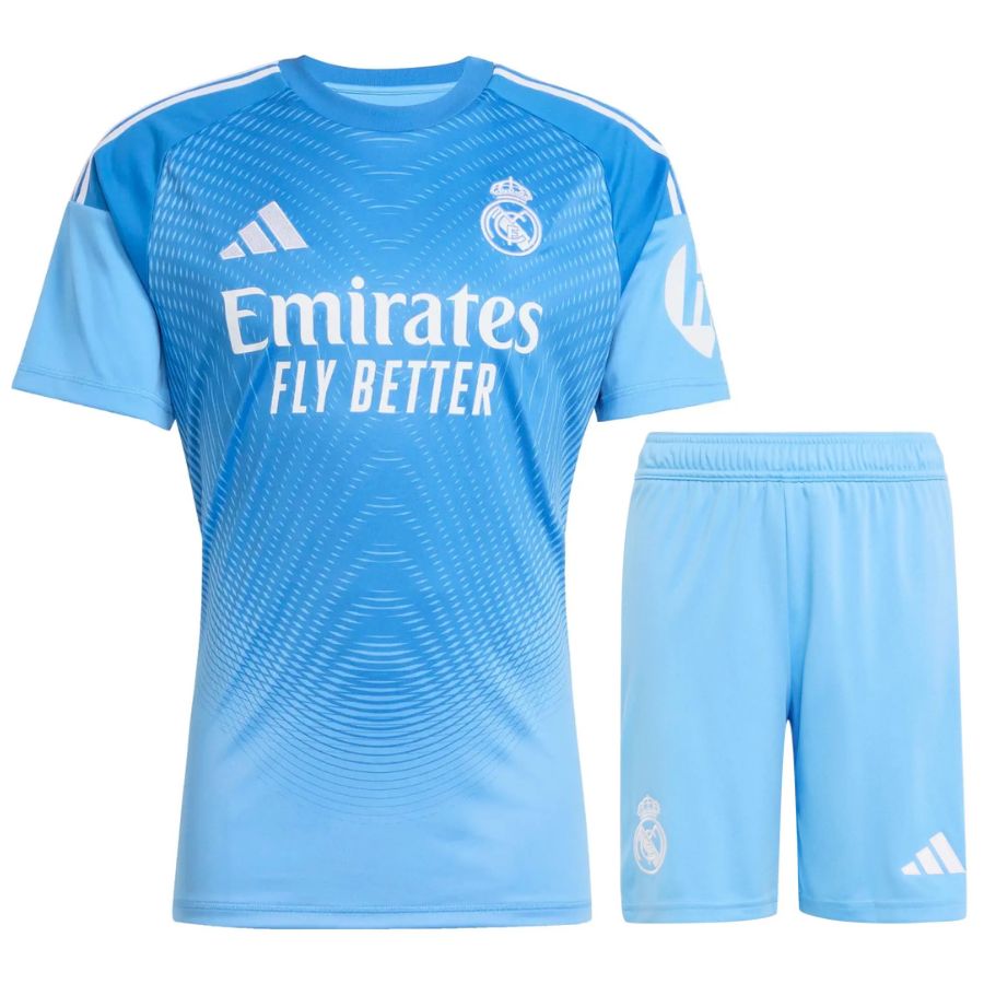Real Madrid 2025 2026 Goalkeeper Kit Kids Jersey Pro Soccer Football
