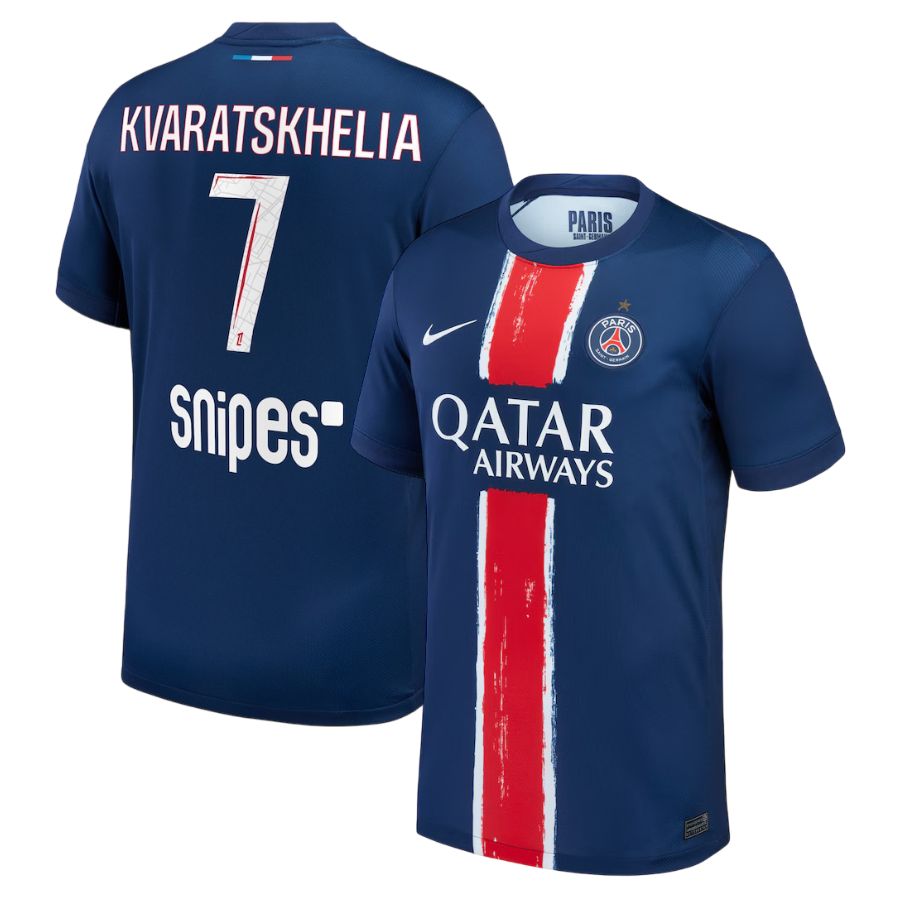 Maillot PSG Domicile 2024 2025 Kvaratskhelia 1 Etoile_
