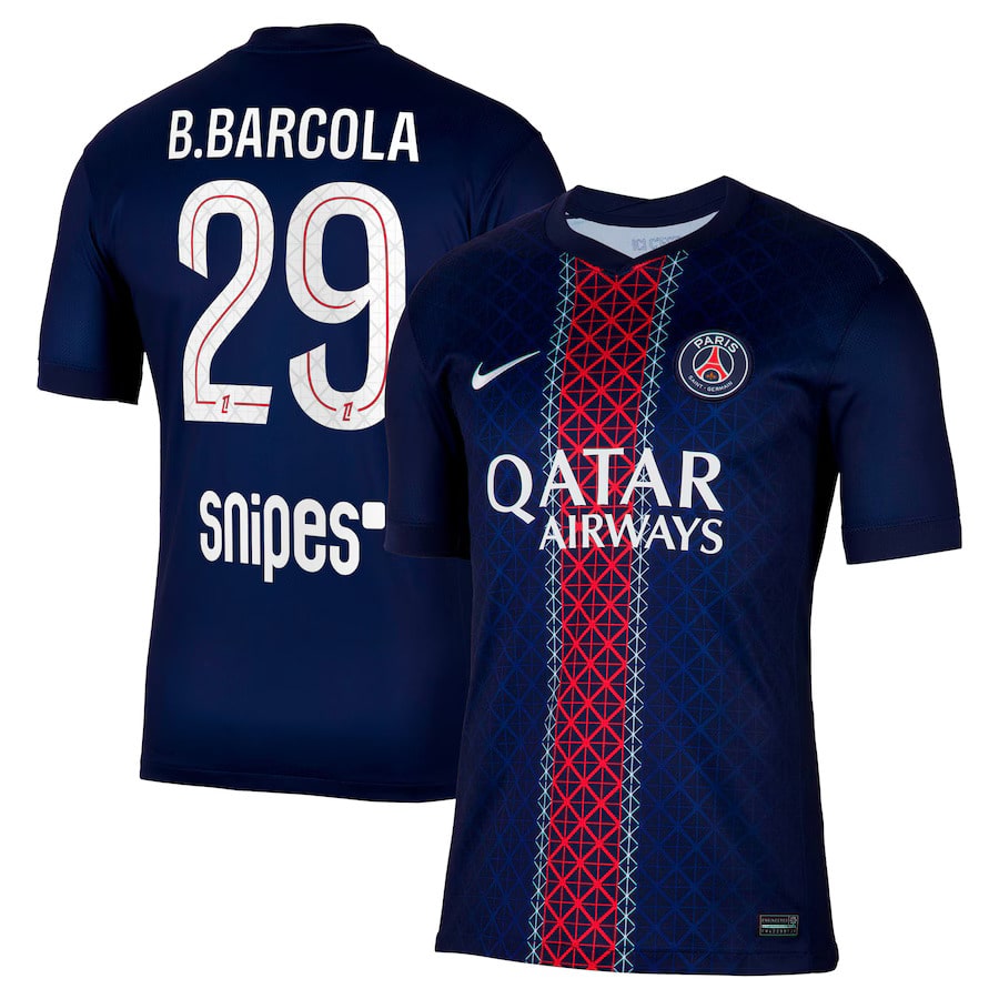 Maillot PSG Domicile 2025 2026 Barcola (1)