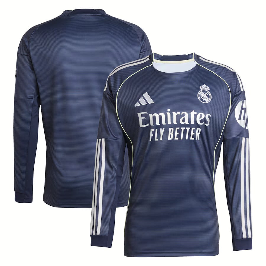Maillot Real Madrid Exterieur 2025 2026 Manches Longues (1)