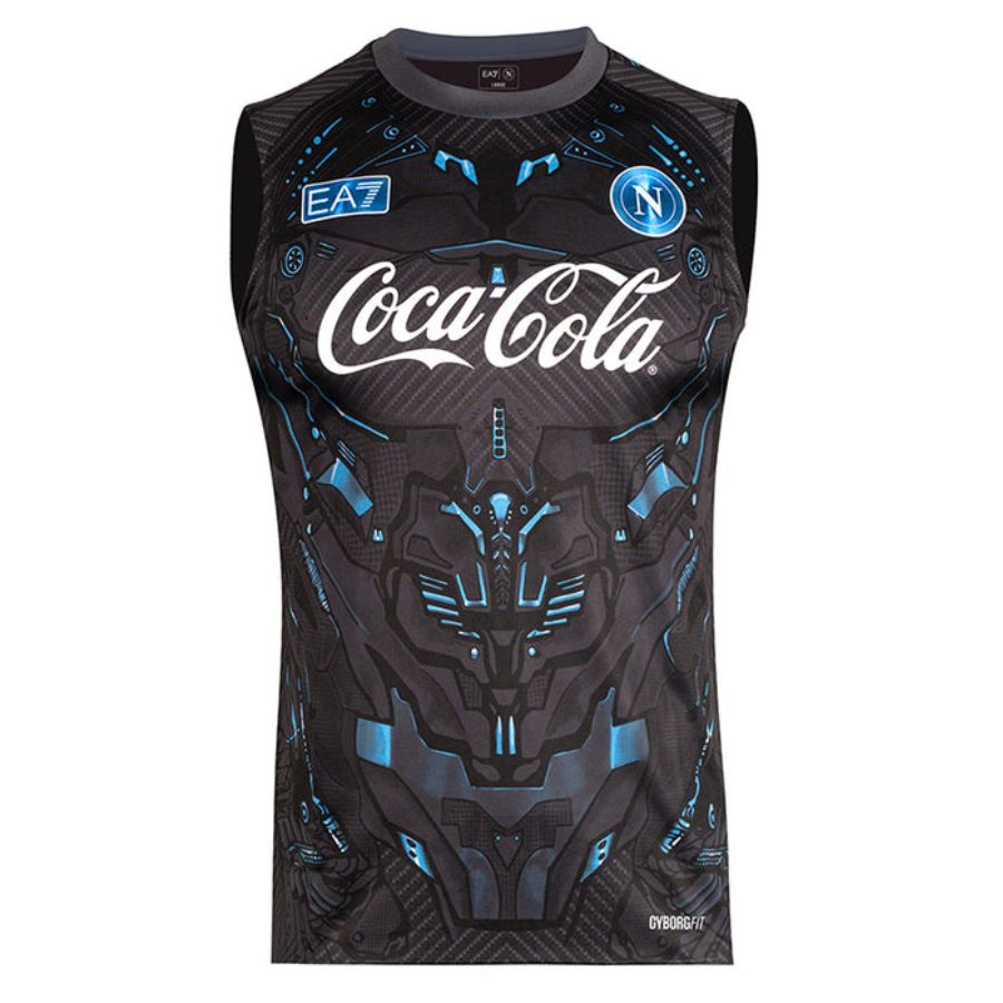 MAILLOT NAPLES 2025 2026 TRAINING NOIR SANS MANCHES (1)