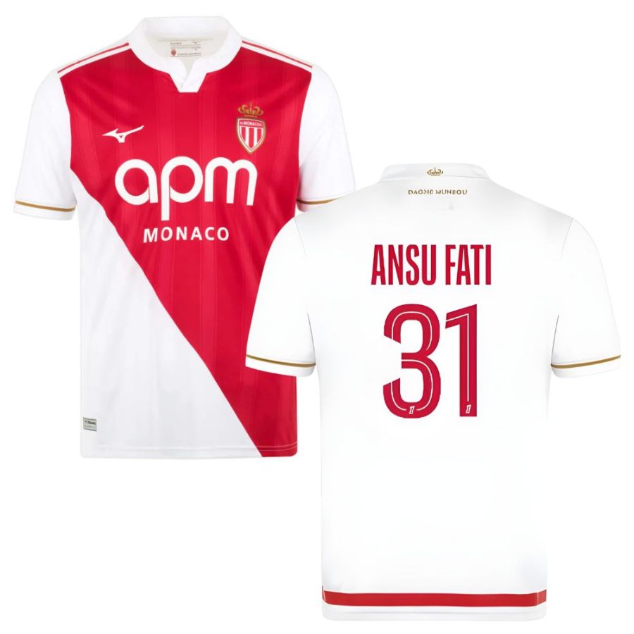 Maillot AS Monaco Domicile 2025 2026 Ansu Fati (1)