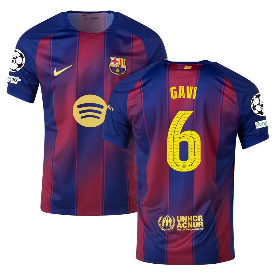 Maillot Barca Domicile 2025 2026 Gavi UCL (1)
