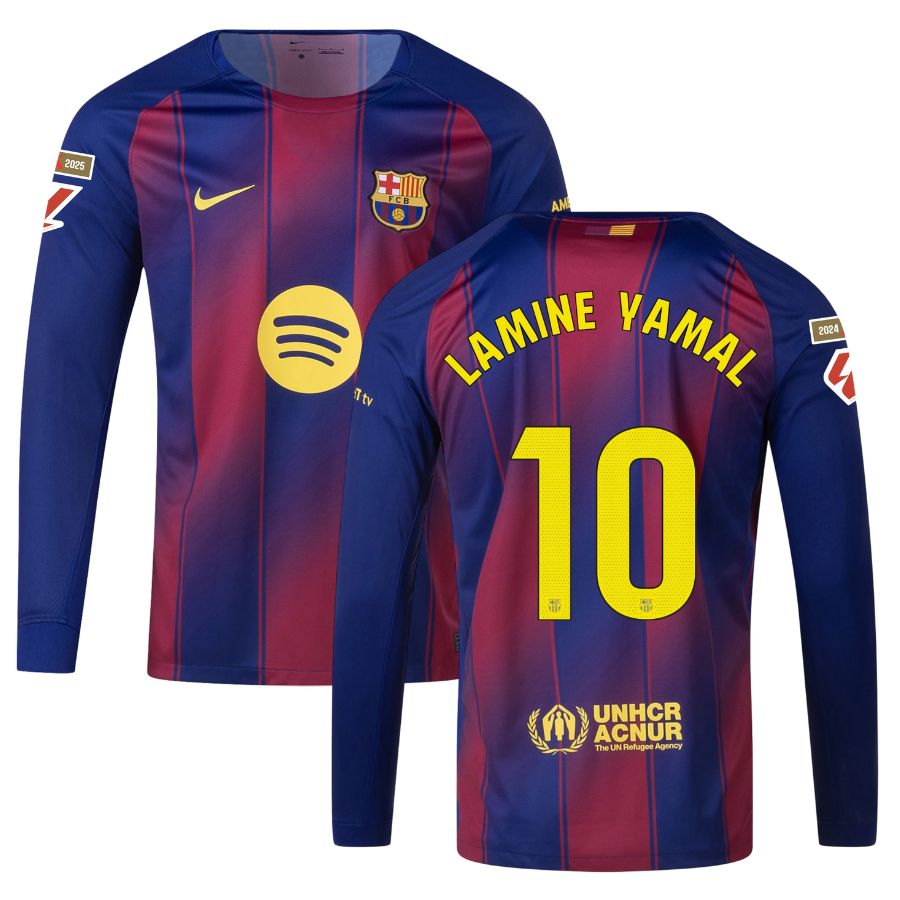 Maillot Barca Domicile 2025 2026 Lamine Yamal Manches Longues La Liga (1)